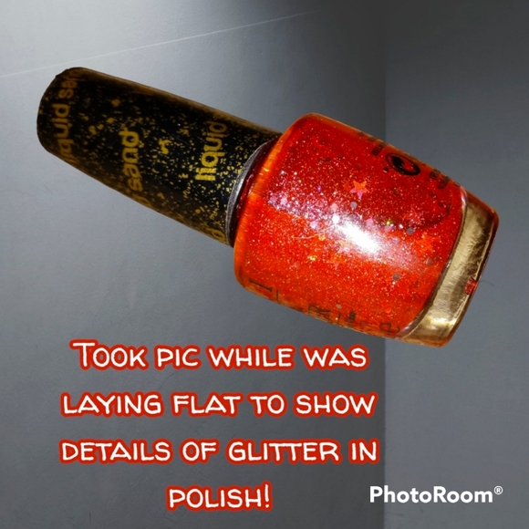 RARE! OPI Liquid Sand The Impossible Red Glitter Stars Nail Lacquer 0.5 Fl Oz - Picture 2 of 3